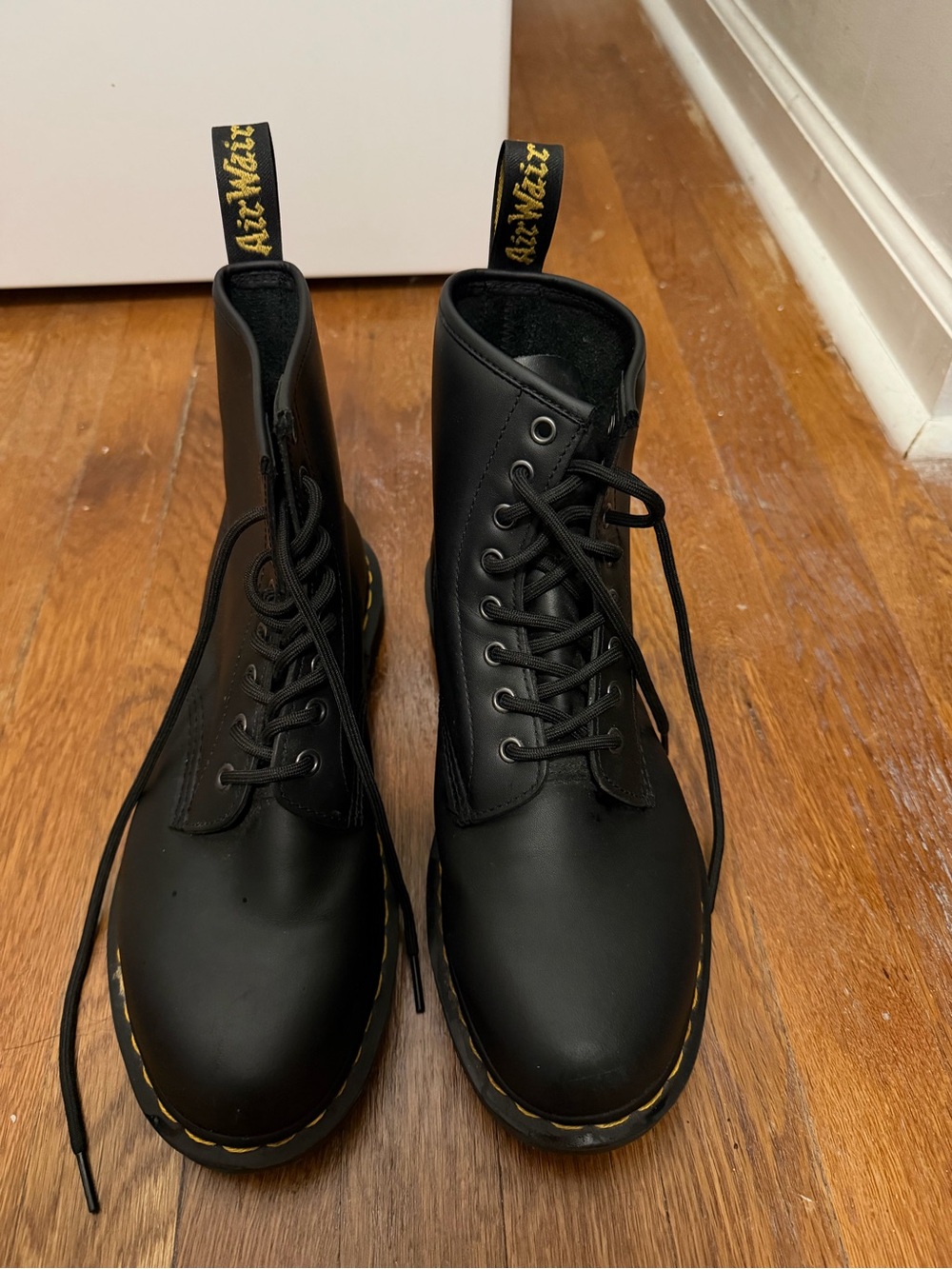 Dr. Martens 1460 Black Leather 8 Eye Combat Boots Women 11 Men 10